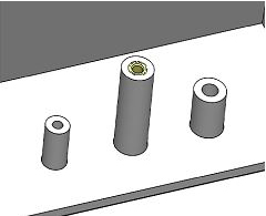 Standoffs: behuizing assemblage voor elektronica Behuizing bevestiging kenmerken voor electronische onderdelen: Standoffs